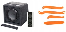 Alpine SWE-815 Samochodowy subwoofer aktywny skrzynia pilot klucze