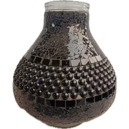 Znicz witraż karafa koral SZKA2K 36 cm czarny