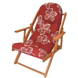 Leżak z drewna sosnowego Borneo czerwony