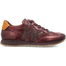 Hiszpańskie sneakersy z brokatem - WONDERS A-4810 BORDOWE