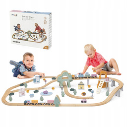 Viga PolarB Drewniana kolejka dla dzieci Pociągi Tory