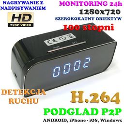 Szpiegowska Kamera FULL HD WiFi/P2P Dzienno-Nocna (Cały Świat!)