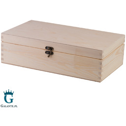 Kuferek drewniany naturalny 37x21x11 cm z możliwością graweru
