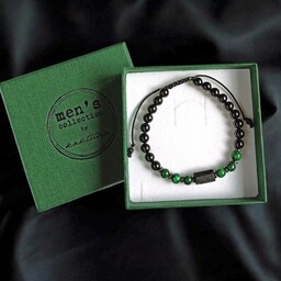 Pakamera OCHRONA, MIŁOŚĆ - malachit, turmalin - bransoletka