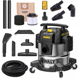 Dewalt Odkurzacz Przemysłowy Bezworkowy Inox Set Do Czyszczenia