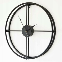 Zegar minimalistyczny metalowy czarny