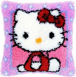Vervaco Hello Kitty poduszka z haczykiem, wielokolorowa