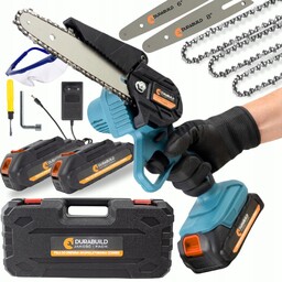 Piła Akumulatorowa Ogrodowa Łańcuchowa Mini Pilarka Gałęziówka 2xAKU