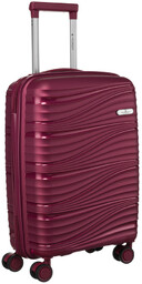 Bordowa walizka kabinowa z zamkiem szyfrowym i czterema