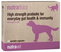 NUTRAVET Nutraflora 48 kapsułek probiotyk wspomagający jelita