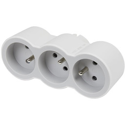 Rozgałęźnik biały 3X2P+Z uziemienie Legrand 049433