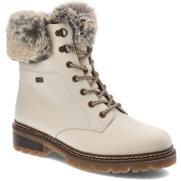 Białe Botki Remonte Ocieplane Obuwie Damskie
