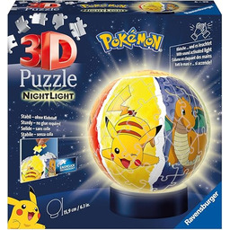 Puzzle 3D Świecąca Kula: Pokemon