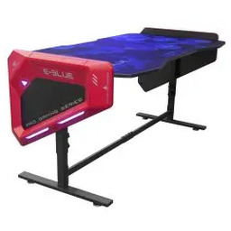 E-BLUE EGT003BK 165cm Regulacja wysokości Czarno-niebieski Biurko gamingowe