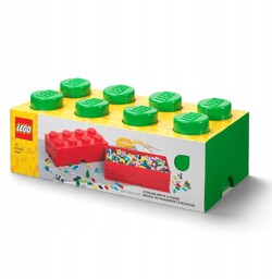 Lego Pojemnik Klocek 8 Zielony Brick na Klocki