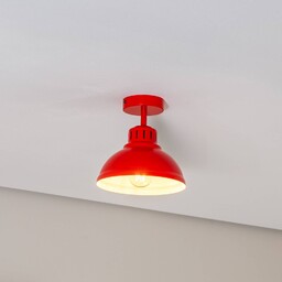 Luminex Lampa sufitowa Sven, 1-punktowa, czerwona, stal, E27