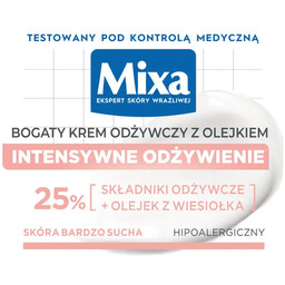 Mixa Ekspert Skóry Wrażliwej Intensywne Odżywianie Bogaty Krem