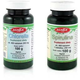 CHLORELLA+SPIRULINA (1+1 tabletki ZESTAW)