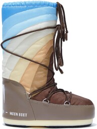 buty zimowe MOON-BOOT ICON RAINBOW Shitake/Brown Blue