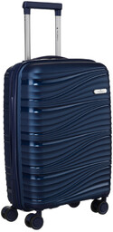Kabinowa walizka twarda na 4 kółkach, granatowa Peterson