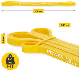 Guma oporowa Power band 4Fizjo 1-5kg żółta