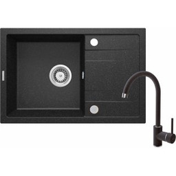 DEANTE Zlewozmywak granitowy CORIO 1-komorowy z ociekaczem