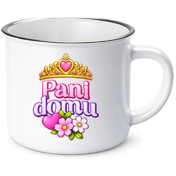 Pani domu - kubek emaliowany na prezent