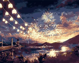 Malowanie po numerach - Letni festiwal 40x50cm -