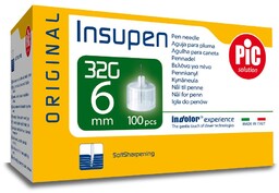 PIC Insupen 32G 6mm, igły do penów, 100