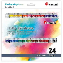 Farby akrylowe 24 kolory - Titanum