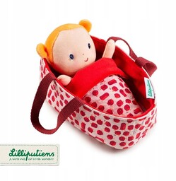 Lalka dzidziuś łóżeczko gondolka nosidełko akcesoria bobas Lilliputiens