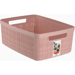 Koszyk do przechowywania Curver Jute S 5L, pudrowy