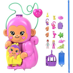 Polly Pocket Kompaktowa torebka Małpka Zestaw do zabawy
