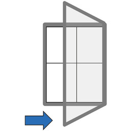 Gablota magnetyczna zewnętrzna, jednoskrzydłowa, 550 x 700 mm