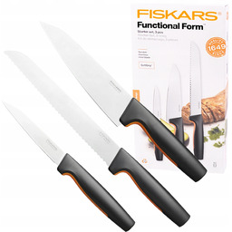 Fiskars Komplet Zestaw 3 noży kuchennych obierania