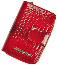 Lakierowany damski portfel skórzany od Gregorio