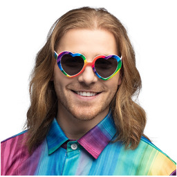 Okulary imprezowe Tęczowe serca