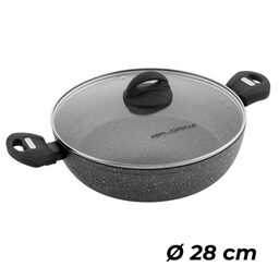 FLORINA Garnek aluminiowy z pokrywą Lava Stone 28