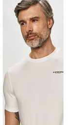 G-Star Raw t-shirt męski kolor biały gładki