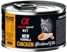 ALPHA SPIRIT Sterilised Cats Chicken 200g karma mokra