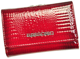 Lakierowany mały zgrabny damski portfel Gregorio