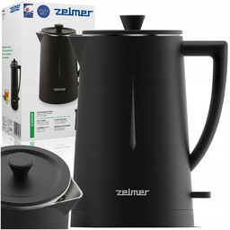 Czajnik Elektryczny Zelmer Bezprzewodowy Double Wall Stal Cichy