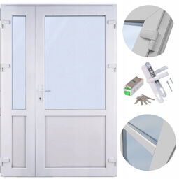 DRZWI ZEWNĘTRZNE SKLEPOWE 160 x 210 PCV Białe