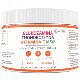 WISH Glukozamina Chondroityna Msm Witamina C 250g