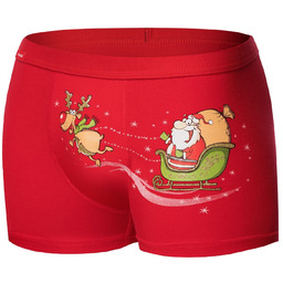 Bokserki Santa''s Sleigh 007/67 Red