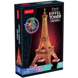 CUBIC FUN Puzzle 3D LED Wieża Eiffla Wersja