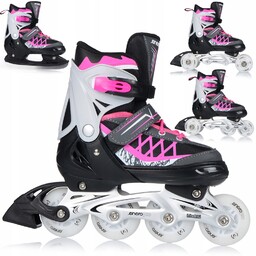 2X Łyżworolki Enero Pro 1040721 4w1 (rozmiar 26-29)