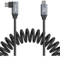 SmallRig 4792 - spiralny kabel USB-C-prosty do USB-C-kątowy,