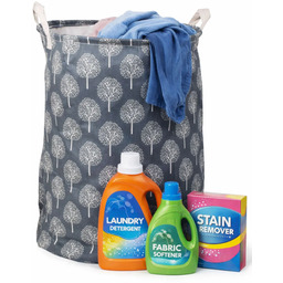 Edinos Szary składany kosz na pranie w drzewa