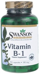 Suplement diety, Witamina B-1 SWANSON, 100 mg, 250